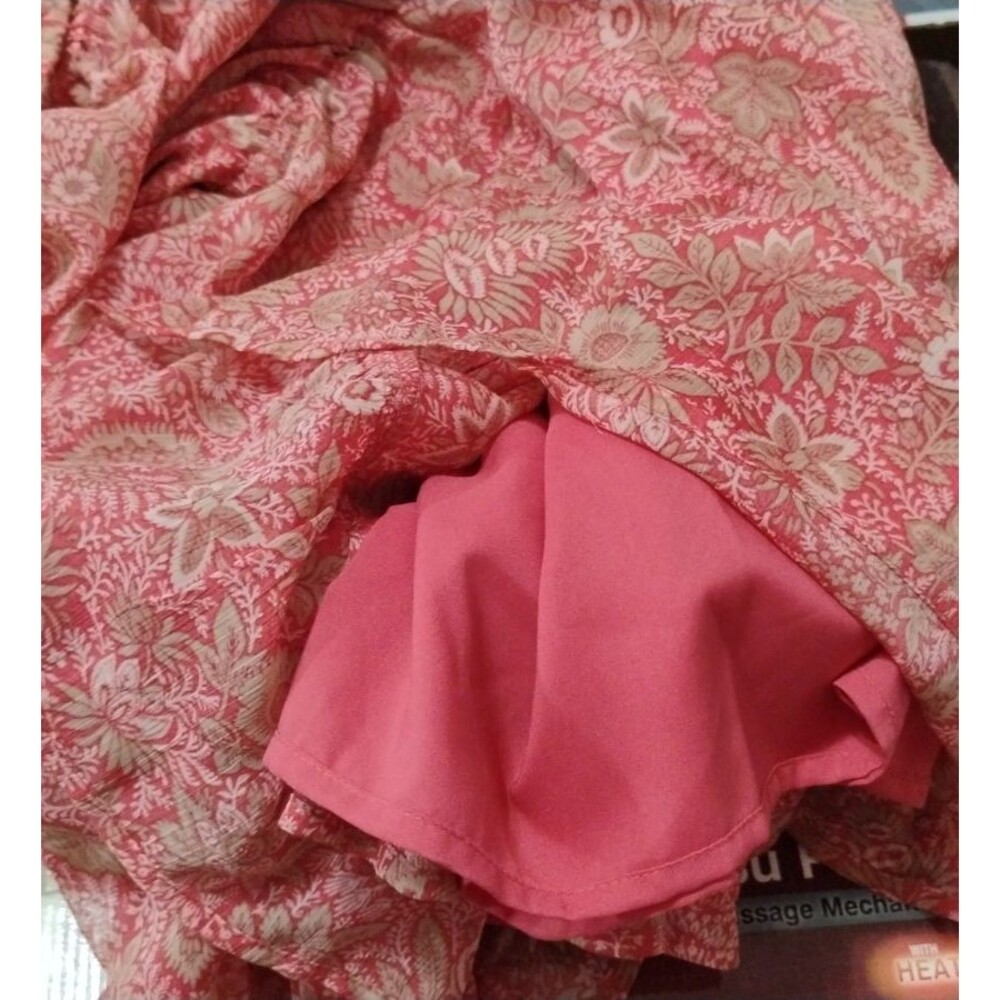 NWT Banana Republic Dress Womens L Coral Chiffon Boho Flounce ($89) - Picture 4 of 9